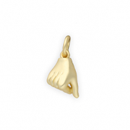 Brass TQ metaal bedels "I love you" Gold