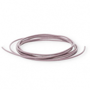 DQ leer rond 1mm Vintage pink