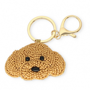 Sleutelhangers hond Gold-light brown-black