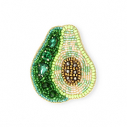 Broches avocado Green-gold-transparent