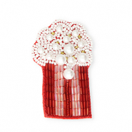 Broches popcorn Red-white-gold