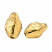 Kralen DQ metaal ovaal Goud (nikkelvrij)