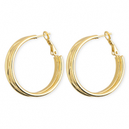 Roestvrij stalen (RVS) Stainless steel oorbellen / creolen Gold
