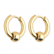 Roestvrij stalen (RVS) Stainless steel oorbellen / creolen Gold