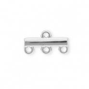 BY31® Roestvrij stalen (RVS) Stainless steel onderdelen tussenstuk bar met 4 oogjes Silver