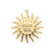 BY31® Eco-brass metaal bedels zon Dolce vita"" Gold