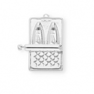 BY31® Eco-brass metaal bedels sardines in blik Silver