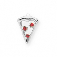 BY31® Eco-brass metaal bedels pizzapunt Silver-red