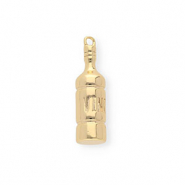 BY31® Eco-brass metaal bedels wijnfles Gold