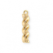 BY31® Eco-brass metaal bedels fusilli pasta Gold