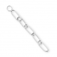 BY31&reg; Roestvrij stalen (RVS) Stainless steel jasseron bedels ankerketting Silver