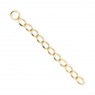 BY31&reg; Roestvrij stalen (RVS) Stainless steel jasseron bedels gourmetschakel Gold