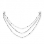 BY31&reg; Roestvrij stalen (RVS) Stainless steel jasseron bedels / tussenstuk  triple layer Silver