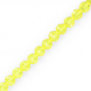 Top Facet kralen rond 8 mm Yellow