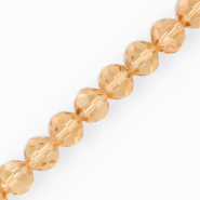Top Facet kralen rond 12 mm Amber ochre