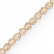 Top Facet kralen rond 8 mm Latte beige