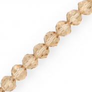 Top Facet kralen rond 10 mm Latte beige