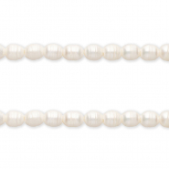 Imperfecte zoetwaterparels rice 12x10mm Natural white
