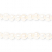 Imperfecte zoetwaterparels rond Natural white