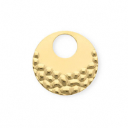 Roestvrij stalen (RVS) Stainless steel bedels rond Gold