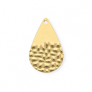 Roestvrij stalen (RVS) Stainless steel bedels druppel Gold
