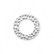Roestvrij stalen (RVS) Stainless steel onderdelen tussenstuk rond Silver