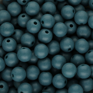 10 mm DQ Acryl kralen Petrol blue