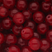 10 mm glaskralen Burgundy red