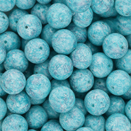 14 mm glaskralen Multicolour blue