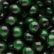 14 mm glaskralen Black-dark green
