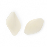 Acryl kralen ruit Off white-white marble