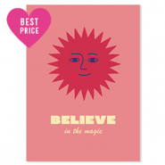 BY31® Sieraden kaartjes "Believe in the magic" Red-coral pink-yellow-blue