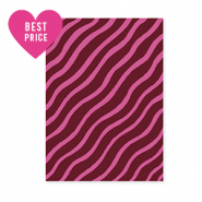 BY31&reg; Sieraden kaartjes zwierige lijnen Bordeaux red-fuchsia