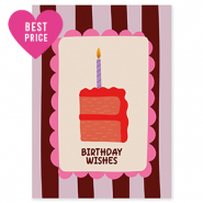 BY31&reg; Sieraden kaartjes "Birthday wishes" Brown-purple-pink-cr&eacute;me-red