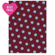 BY31&reg; Sieraden kaartjes stippen Mahogany red-light blue