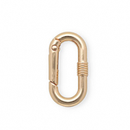 Onderdelen sleutelhanger clasp ovaal Gold