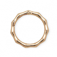 Onderdelen sleutelhanger clasp rond bamboe-look Gold