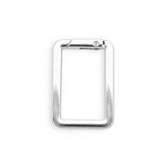 Onderdelen sleutelhanger clasp rechthoek Silver