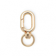 Onderdelen sleutelhanger clasp ovaal Gold