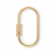 Onderdelen sleutelhanger slot ovaal Gold