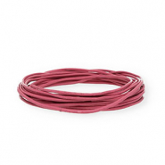 leer rond 2mm Pink