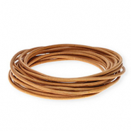 leer rond 3mm Light brown