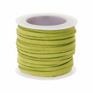 Imitatie su&egrave;de plat 3mm Lime green