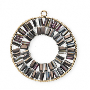 Top facet hangers rond Gold-dark grey-AB coating