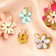 Inspiratiesets Zo ontwerp je oorbellen met Polaris hangers en rvs bedels met bloemen