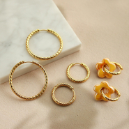 Inspiratiesets Mix and match met Rvs oorbellen creolen en rvs oorbellen met ketting