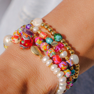 Inspiratiesets Maak vrolijke armbanden met keramiek kralen