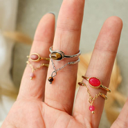 Inspiratiesets Maak je collectie compleet met roestvrij stalen ringen met natuursteen