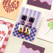 Inspiratiesets Combineer crystal glass oorbellen op BY31® sieradenkaartjes