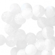 Natuursteen kralen calchedoon en agaat 8mm White opal